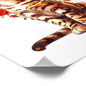 Bengal Cat Valentines Day Floral Heart Design For  Poster (Hoek)