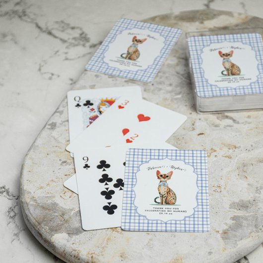 Bengal Cat Wedding Favor Pokerkaarten