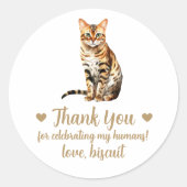 Bengal Cat Wedding Favoriet Stickers (Voorkant)