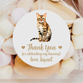 Bengal Cat Wedding Favoriet Stickers