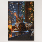 Bengal Cat With Christmas Lights Holiday Legpuzzel (Verticaal)