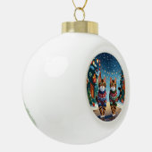 Bengal Cats Christmas Snow Holiday Keramische Bal Ornament (Links)