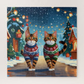 Bengal Cats Christmas Snow Holiday Legpuzzel (Verticaal)