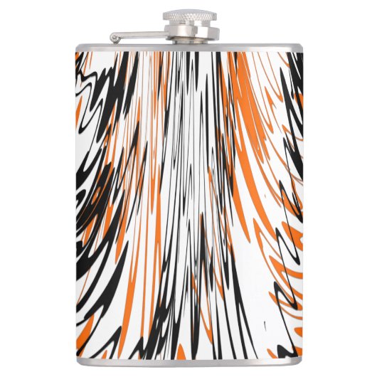 Bengal Colors Squiggly Orange and Black Lines Heupfles (Voorkant)