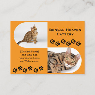 Bengal Fokkerij Bedrijfskaart   Aangepaste foto Visitekaartje