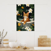 Bengal in badposter, Grappige katposter, Bengal Poster (Keuken)