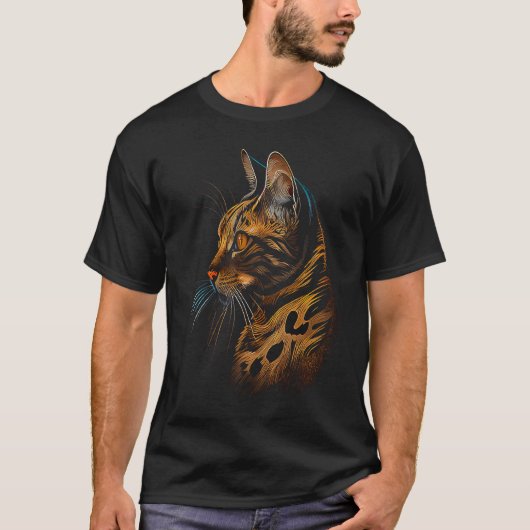 Bengal Kat  1 T-shirt (Voorkant)