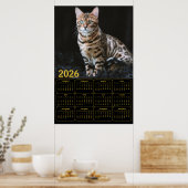 Bengal Kat 2026 Kalender Poster (Keuken)