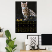 Bengal Kat 2026 Kalender Poster (Thuiskantoor)