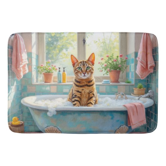 Bengal Kat Bad Decor Badmat (Voorkant)