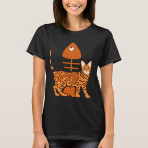 Bengal Kat en Visgraat T-shirt
