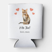 Bengal Kat Huwelijk Blikje Koeler Favor (Voorkant)