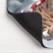 Bengal Kat in Sneeuw Kerst  Muismat (Hoek)