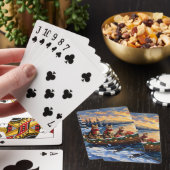 Bengal Kat Kerst Boot Vakantie Pokerkaarten (Insitu)