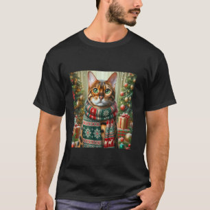 Bengal Kat Kerst T-shirt Festive Vakantie Shirt Ku