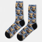 Bengal Kat Kerstboot Vakantie Sokken (Links)