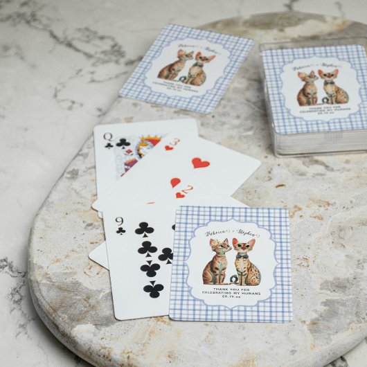 Bengal Kat Koppel Trouwgeschenk Pokerkaarten