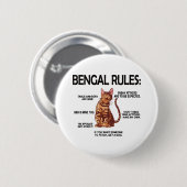 Bengal Kat Liefhebber Cadeaus Kat Eigenaar Rosette Ronde Button 5,7 Cm (Voorkant /achterkant)