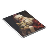 Bengal Kat met Sinterklaas Festive Kerstmis Notitieblok (Schuin)