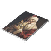 Bengal Kat met Sinterklaas Festive Kerstmis Notitieblok (Linkerzijde)