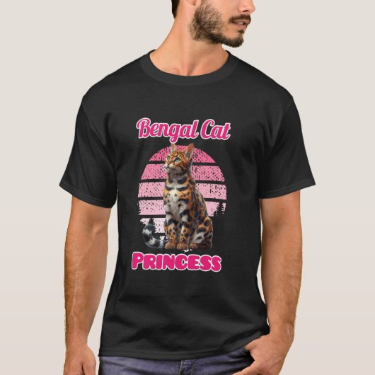 Bengal Kat Moeder BENGAL PRINSESES Grappige Bengal T-shirt (Voorkant)