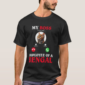 Bengal Kat MY BAAS WERKNEMER VAN EEN Bengaalse Kat T-shirt