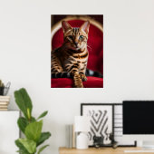 Bengal Kat Portret Fijne Kunst Poster — Koninklijk (Thuiskantoor)