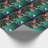 Bengal kat rijdt op fiets St. Patrick's Day Cadeaupapier (Hoek)