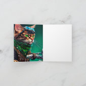 Bengal kat rijdt op fiets St. Patrick's Day Kaart (Binnen)