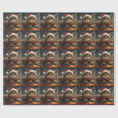 Bengal Kat Roller Coaster Kerstmis Cadeaupapier (Vlak)