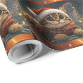 Bengal Kat Roller Coaster Kerstmis Cadeaupapier (Rol Hoek)