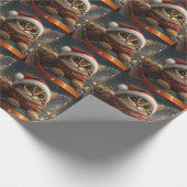 Bengal Kat Roller Coaster Kerstmis Cadeaupapier (Hoek)