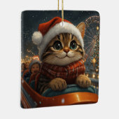Bengal Kat Roller Coaster Kerstmis Keramisch Ornament (Rechts)