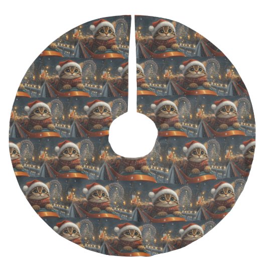 Bengal Kat Roller Coaster Kerstmis Kerstboom Rok (Voorkant)
