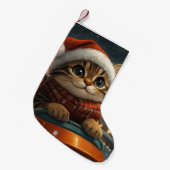 Bengal Kat Roller Coaster Kerstmis Kleine Kerstsok (Voorkant (Hangend))