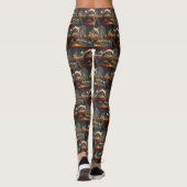 Bengal Kat Roller Coaster Kerstmis Leggings (Achterkant)