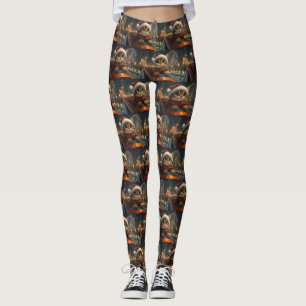 Bengal Kat Roller Coaster Kerstmis Leggings