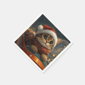 Bengal Kat Roller Coaster Kerstmis Servet (Hoek)