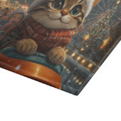 Bengal Kat Roller Coaster Kerstmis Snijplank (Hoek)