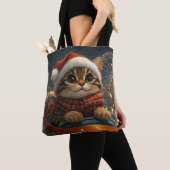 Bengal Kat Roller Coaster Kerstmis Tote Bag (Dichtbij)