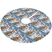 Bengal Kat Winter Wonderland Kerstvreugde Kerstboom Rok (Gekanteld)