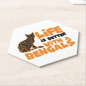 Bengal katten kartonnen onderzetters (Schuin)