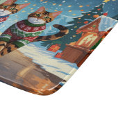 Bengal Katten Kerst Sneeuw Vakantie Snijplank (Hoek)