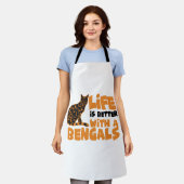 Bengal katten schort (Gedragen)