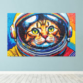 BENGAL KATTIN IN DE RUIMTE-27 CANVAS AFDRUK (Insitu (Houten vloer))