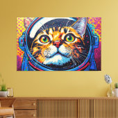 BENGAL KATTIN IN DE RUIMTE-2 CANVAS AFDRUK (Insitu (Woonkamer))