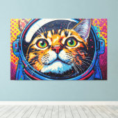 BENGAL KATTIN IN DE RUIMTE-2 CANVAS AFDRUK (Insitu (Houten vloer))