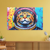 BENGAL KATTIN IN DE RUIMTE-4 CANVAS AFDRUK (Insitu (Woonkamer))
