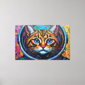 BENGAL KATTIN IN DE RUIMTE-5 CANVAS AFDRUK (Voorkant)