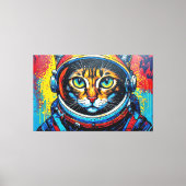 BENGAL KATTIN IN DE RUIMTE CANVAS AFDRUK (Voorkant)